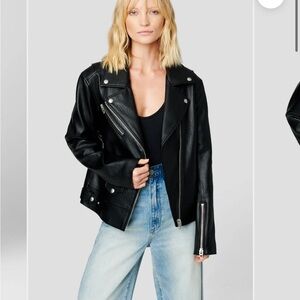 Blank NYC vegan leather jacket, black- size Small